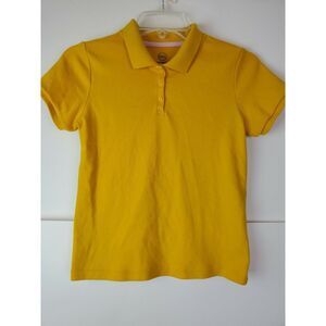 Wonder Nation Girls Yellow‎ Polo Shirt School Uniform L 10-12